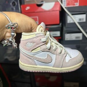 Nike Air Jordan Infant Sneakers in Pink and White
